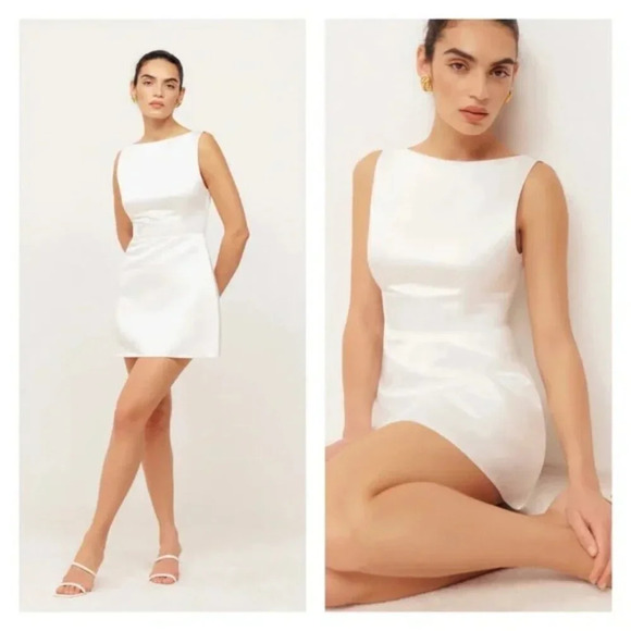 Reformation White Mini Dress - Picture 1 of 7
